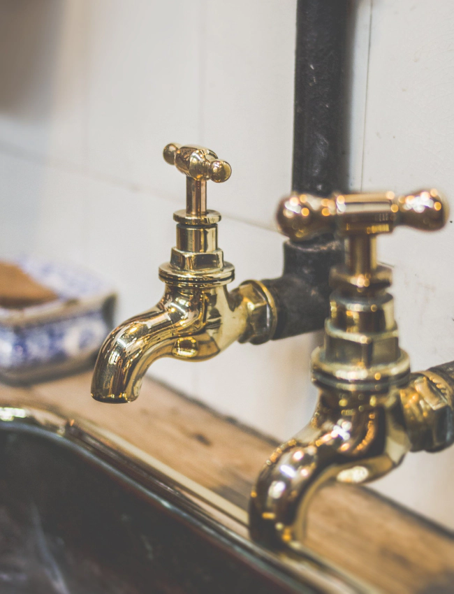 close up shot plumbing fixture